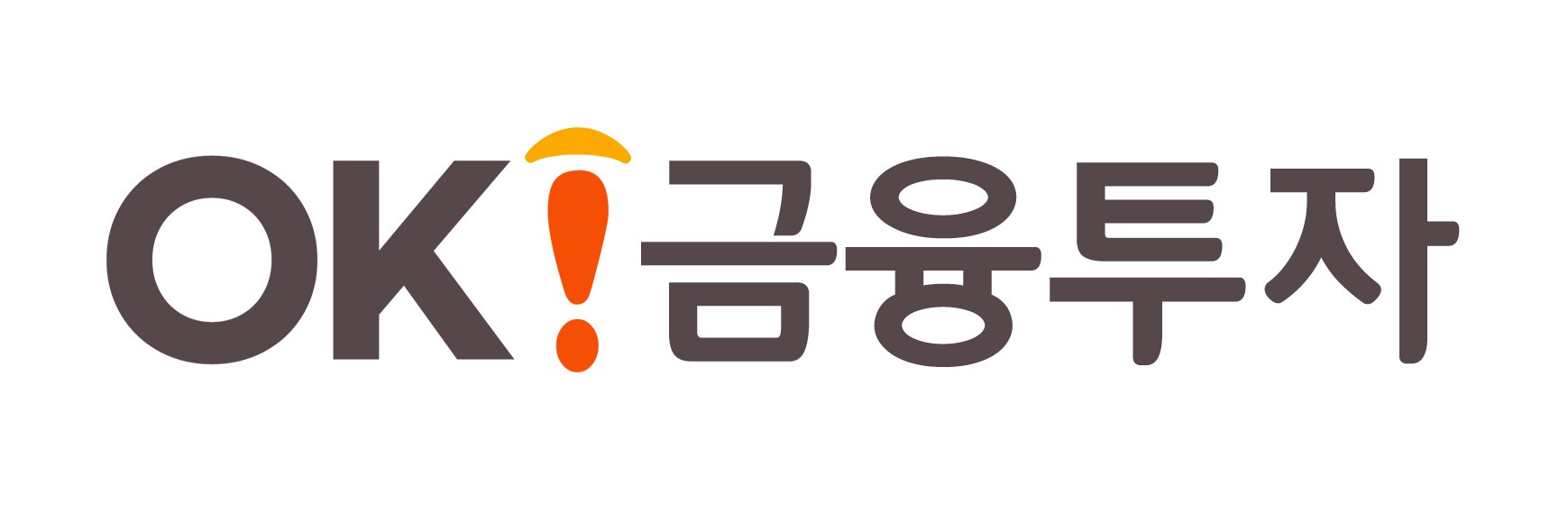 Weißer Hintergrund mit einem schwarzen und orangen Logo, das das koreanische Wort 'OK' enthält.