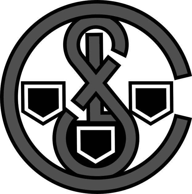 Ein schwarzes und weißes Logo mit einem weißen Anker in der Mitte eines schwarzen Kreises, darunter steht 'Real Madrid' in Weiß.