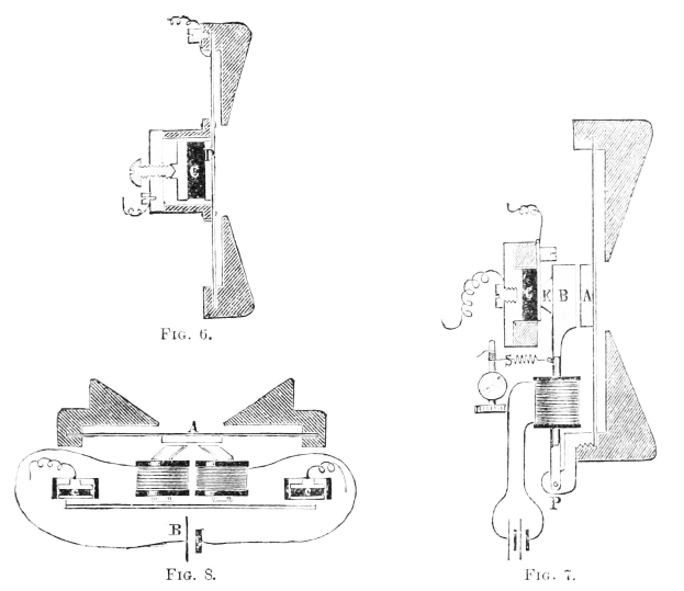 Eine detaillierte Zeichnung einer elektrischen Generatormaschine mit zahlreichen daran befestigten Drähten, begleitet von beschreibendem Text.