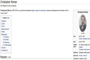 Ein Personenfoto mit dazugehöriger Biografie und zusätzlichem Text.