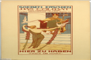 Plakat für ein Konzert in Berlin mit einer Frau in der Mitte und einem Mann rechts daneben sowie Text, der das Ereignis ankündigt.